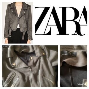 Zara Gray Moto Jacket